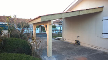 Charpente Carport Léognan, Bordeaux, Gironde, Bassin d'Arcachon - 33